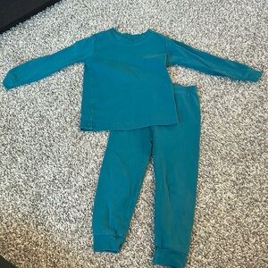 Toddler boy long sleeve pj set size 2T blue green